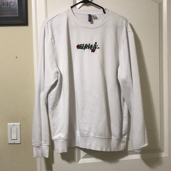 H&M white collar sweatshirt - Picture 1 of 4